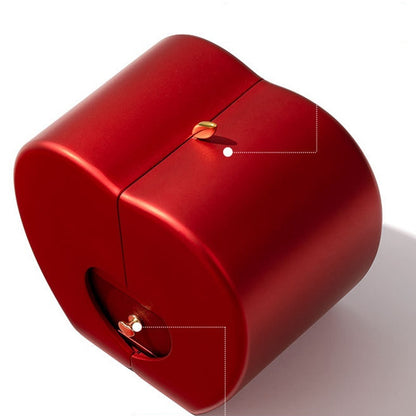 Fashion Jewelry Box Red Apple Gift Necklace Eternal Rose For Girl Mother's Day Valentine's Day Gifts With Artificial Flower Rose Flower Jewelry Box